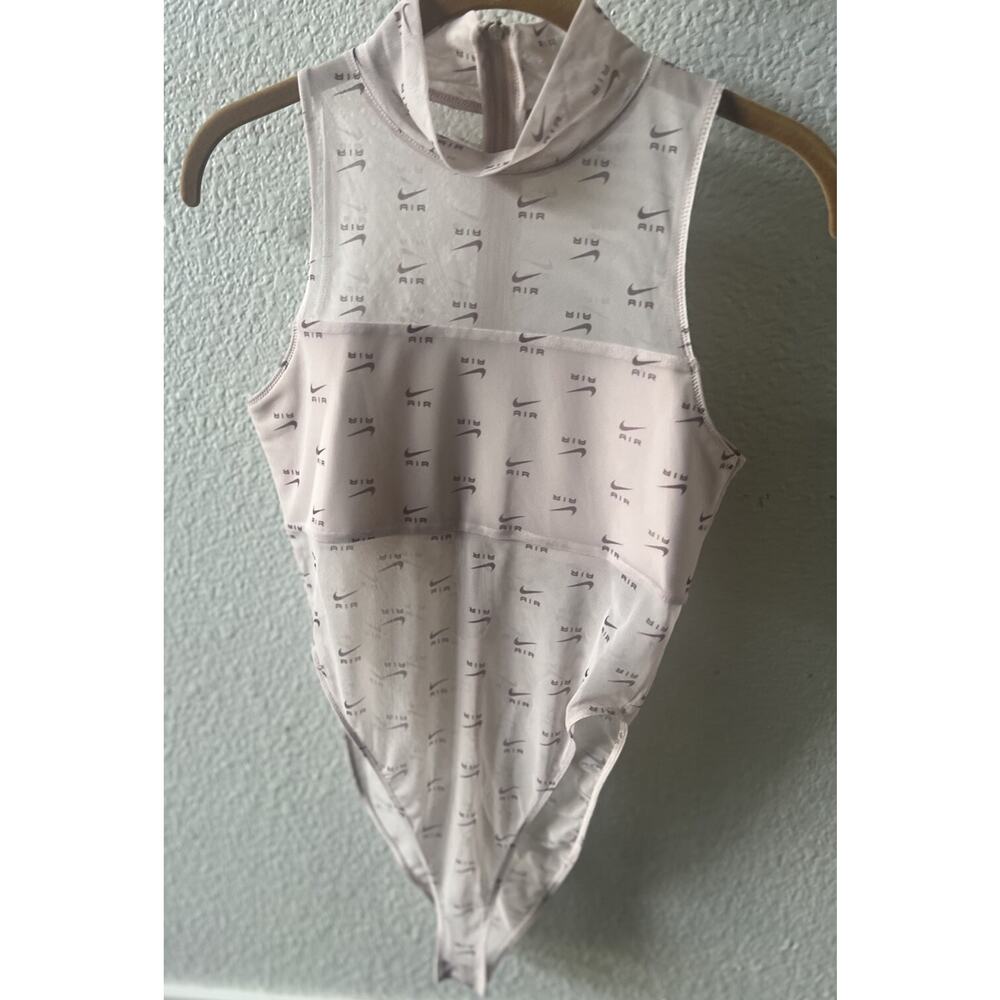 Nike Air Print Mock Neck Mesh Bodysuit